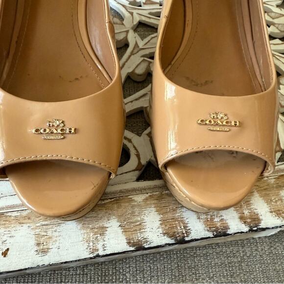 Coach Wedge Heel Platform Sandals Shoes Women's 7.5 - Picture 4 of 10